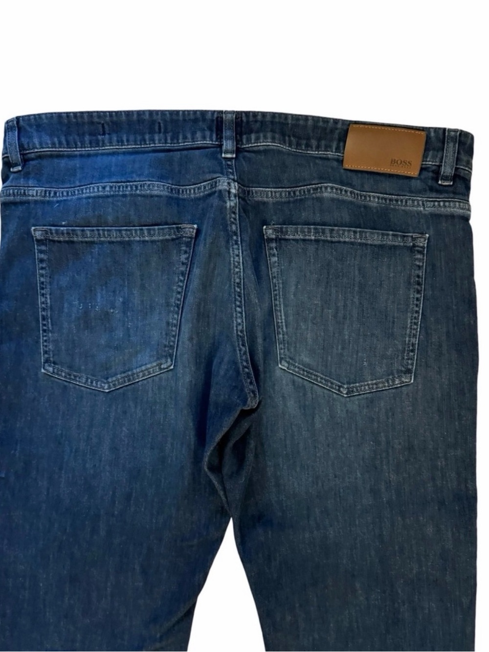 Hugo Boss Italian Stretch Slim Fit Jeans Size 38x32 Candiani Denim Dark Wash